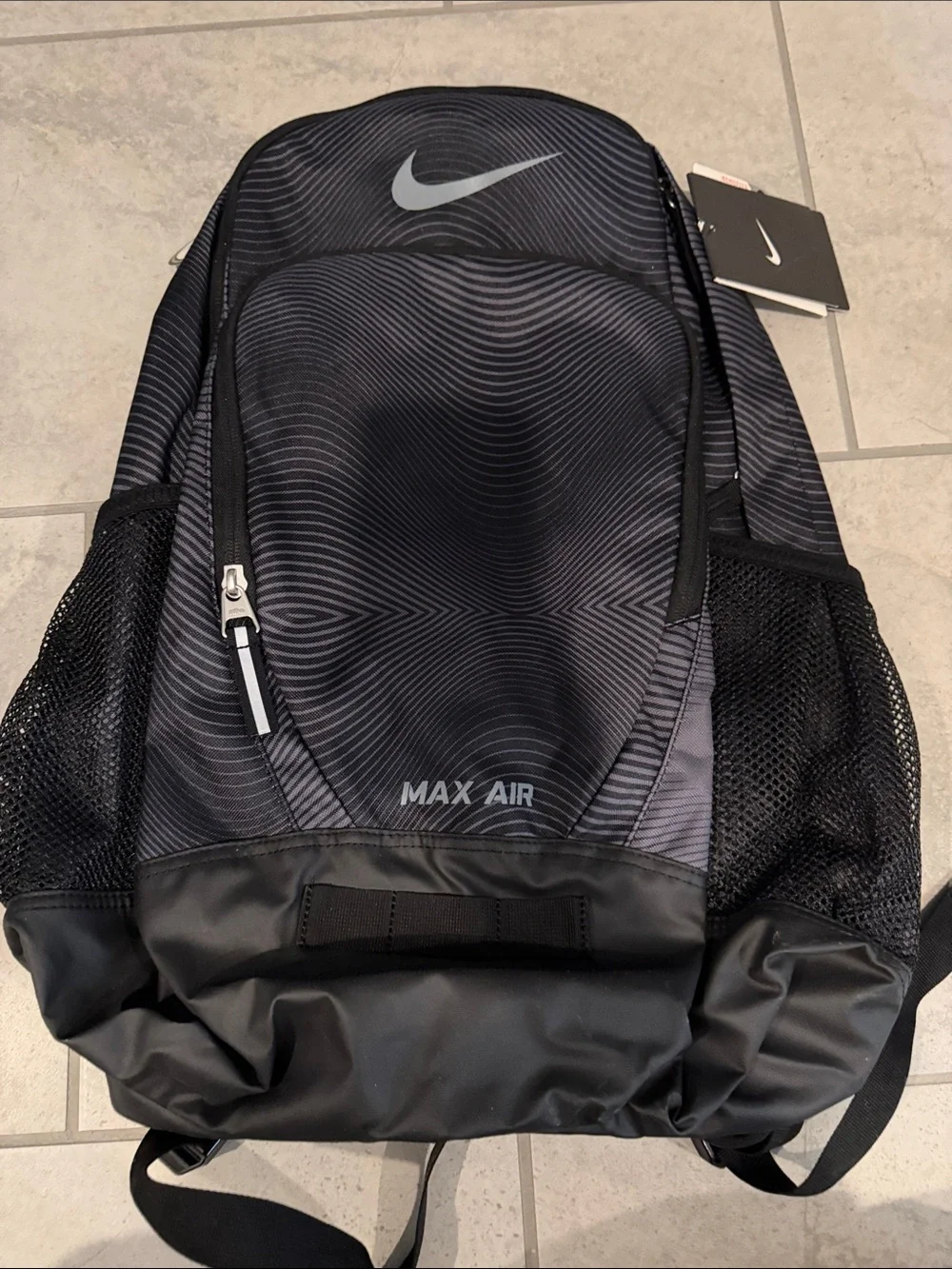 Nike Max Air Black and Gray Men's Backpack